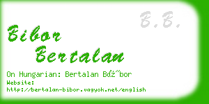 bibor bertalan business card
